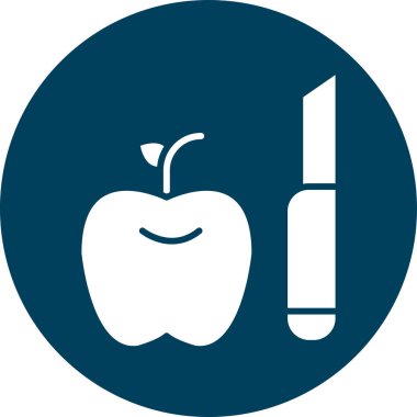 Elma. Web simgesi basit illüstrasyon