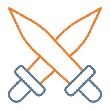 Bir kılıç simgesinin vektör illüstrasyonu