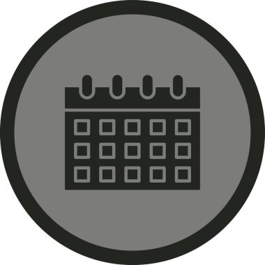 Takvim simgesi vektör illüstrasyonu