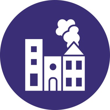 Fabrika simgesi vektör illüstrasyonu