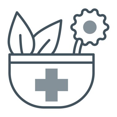 Düzenlenebilir bitkisel tıp ikonu. düz biçim.