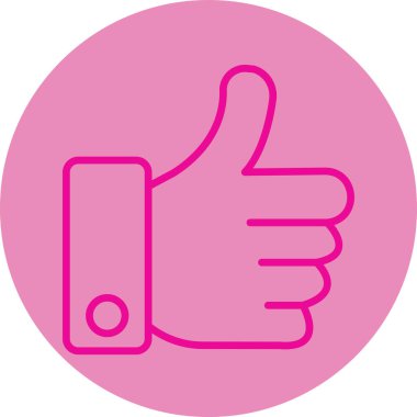 Başparmak yukarı Web simgesi, basit vektör çizim