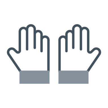 Avuç içi vektörü ince çizgi simgesi