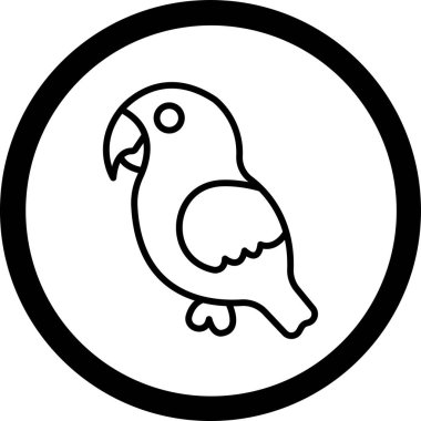 Kuş simgesinin vektör illüstrasyonu