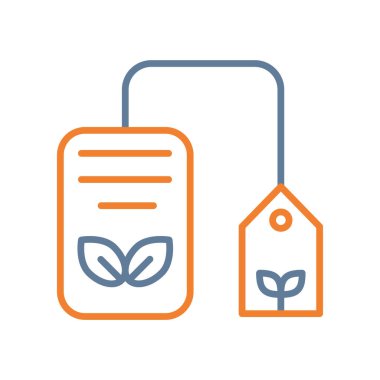 eco vektör renk çizgisi simgesi