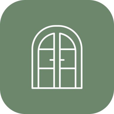 Kapı simgesi, vektör illüstrasyonu