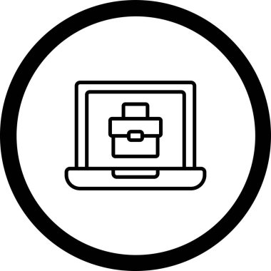 laptop vektör simgesi modern basit illüstrasyon