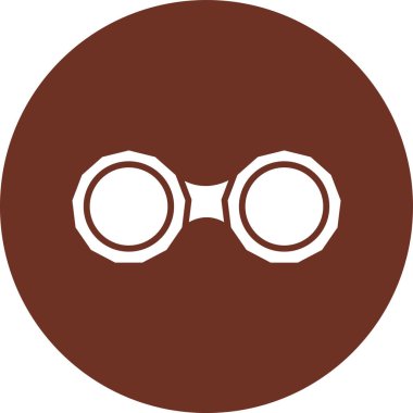 yuvarlak gözlükler ikon vektör illüstrasyon tasarımı