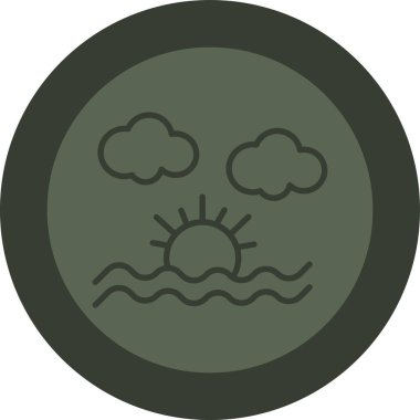 Bulut simgesi vektör illüstrasyonu