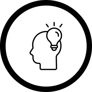 Yaratıcı bir fikir simge vektör çizim