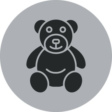 Ayı simgesi vektör illüstrasyonu