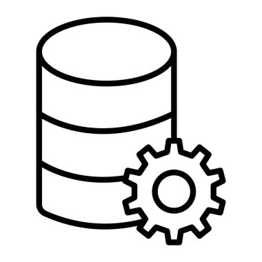 veritabanı vektör çizgisi simgesi