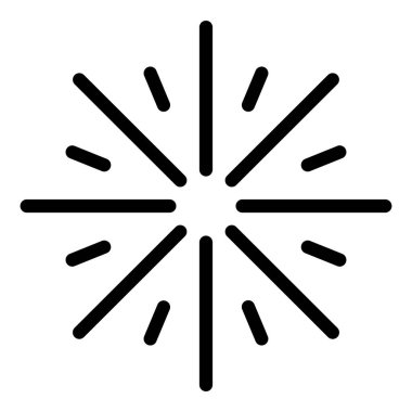 Havai fişekler. Web simgesi basit illüstrasyon