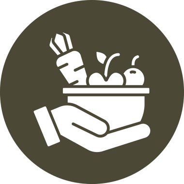 Beyaz bir arka planda el ele tutuşan yiyecek, illüstrasyon, vektör..