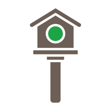 ev vektörü düz renk simgesi