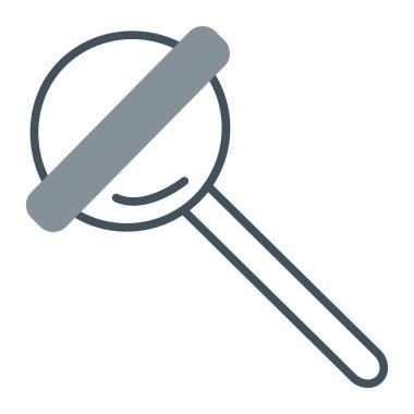 Tek bir izole kaşığın vektör çizimi