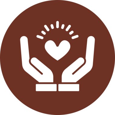 Kalp ikonu vektör illüstrasyonu