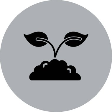 Bitki simgesinin vektör illüstrasyonu