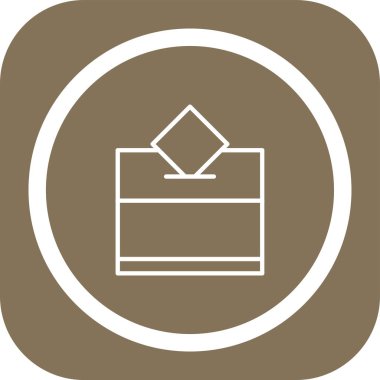 vektör kutusu simgesi, basit illüstrasyon