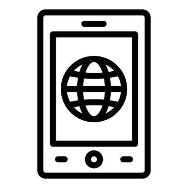 cep telefonu ikonu vektör illüstrasyonu