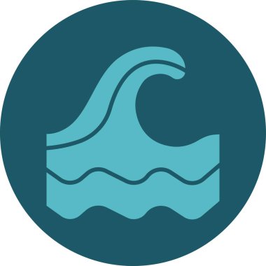 dalga simgesi, vektör illüstrasyonu