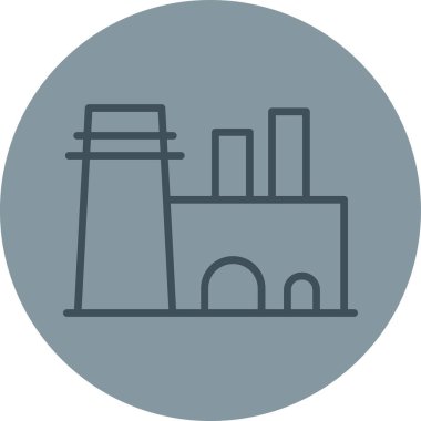 Fabrika simgesi vektör illüstrasyonu