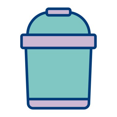 Çöp kutusu simgesi vektör çizimi tasarımı