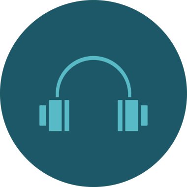 Kulaklık. Web simgesi basit illüstrasyon