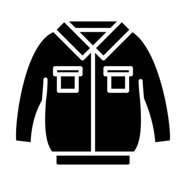 Ceket simgesi, vektör illüstrasyonu