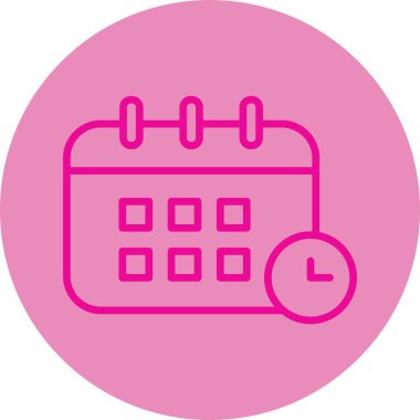 Takvim simgesinin vektör illüstrasyonu