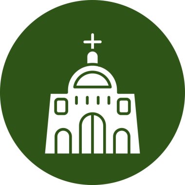 Kiliseye. Web simgesi basit illüstrasyon