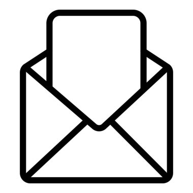 posta vektörü ince çizgi simgesi