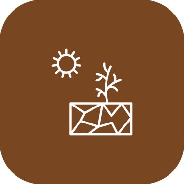 Bir bitki simgesinin vektör illüstrasyonu