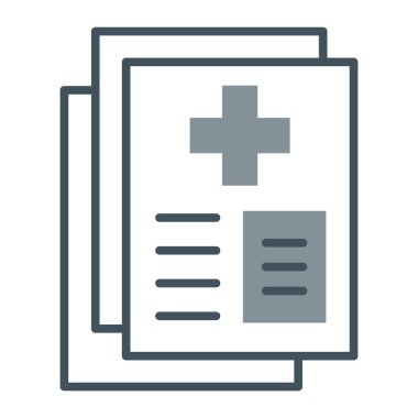 tıbbi rapor vektör simgesi