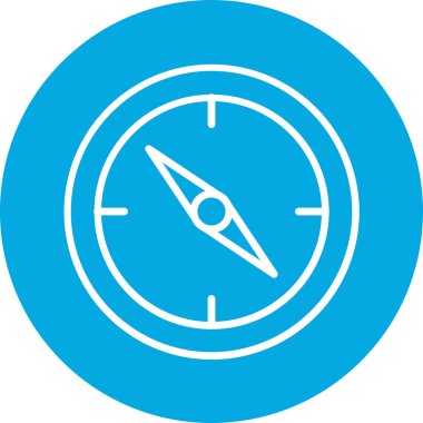 Pusula vektör simgesi. Basit resimleme