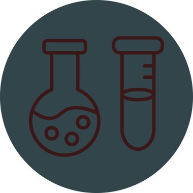 Kimya şişesi, illüstrasyon, vektör, beyaz arka planda..