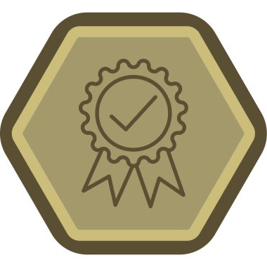 ödül madalyası simgesi düz stil arkaplanda izole