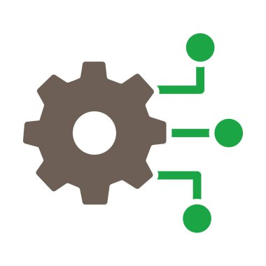 dişli düz vektör simgesi