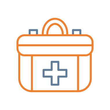 İlk yardım kiti izole vektör simgesi tasarımı