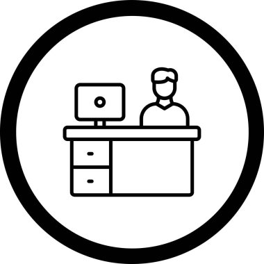 Bir insan simgesinin vektör illüstrasyonu