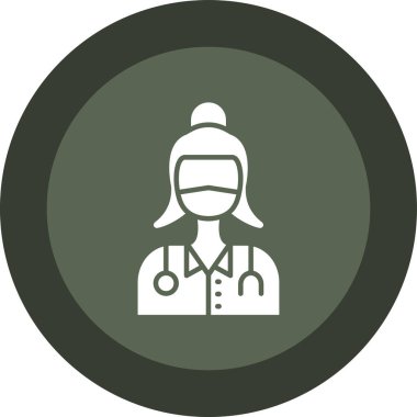 Doktor düz vektör simgesi