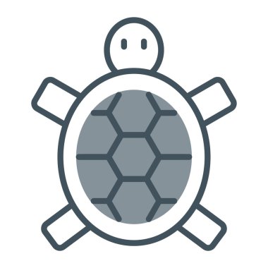 kaplumbağa simgesi vektör çizim şablonu