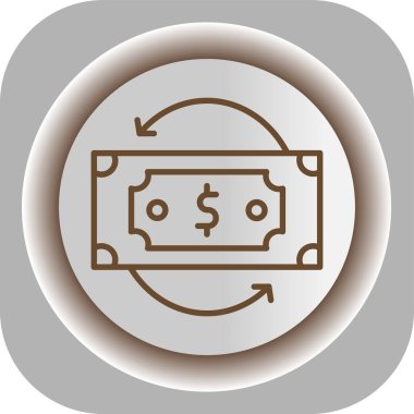 Dolar sikkeleri simge vektör illüstrasyonu