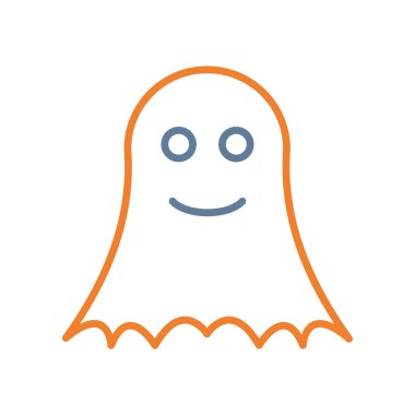 izole hayalet çizgi film vektör tasarımı