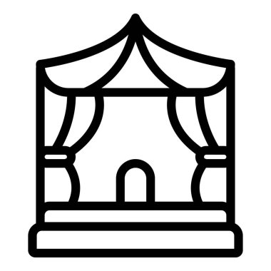 Sirk çadırı simgesi, anahat stili