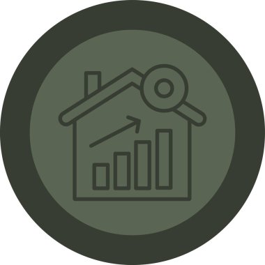 ev vektör çizgisi simgesi çember G