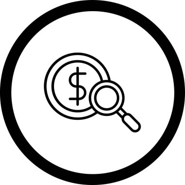 Arama simgesi vektör illüstrasyonu