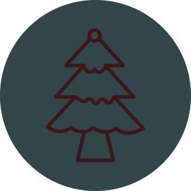 Noel ağacı simgesi vektör illüstrasyonuName