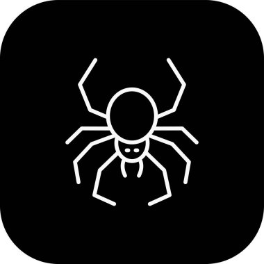 Örümcek simgesi soyut bir grupta izole edildi