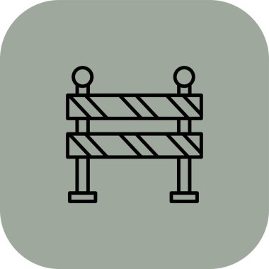 Çit simgesi soyut arkaplan grubunda izole edildi